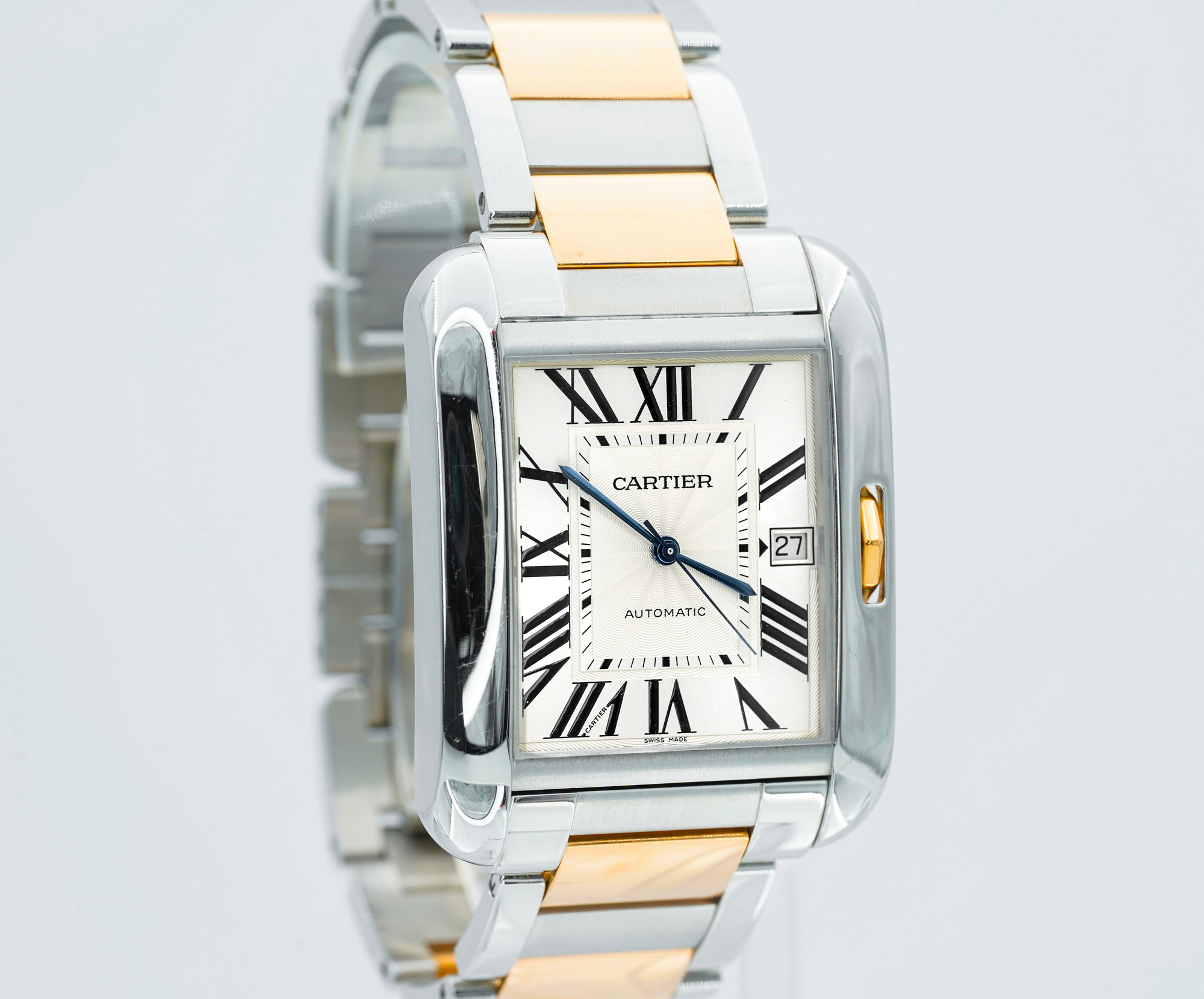 Cartier Tank Anglaise XL Two Tone 18K Rose Gold & Steel W5310006
