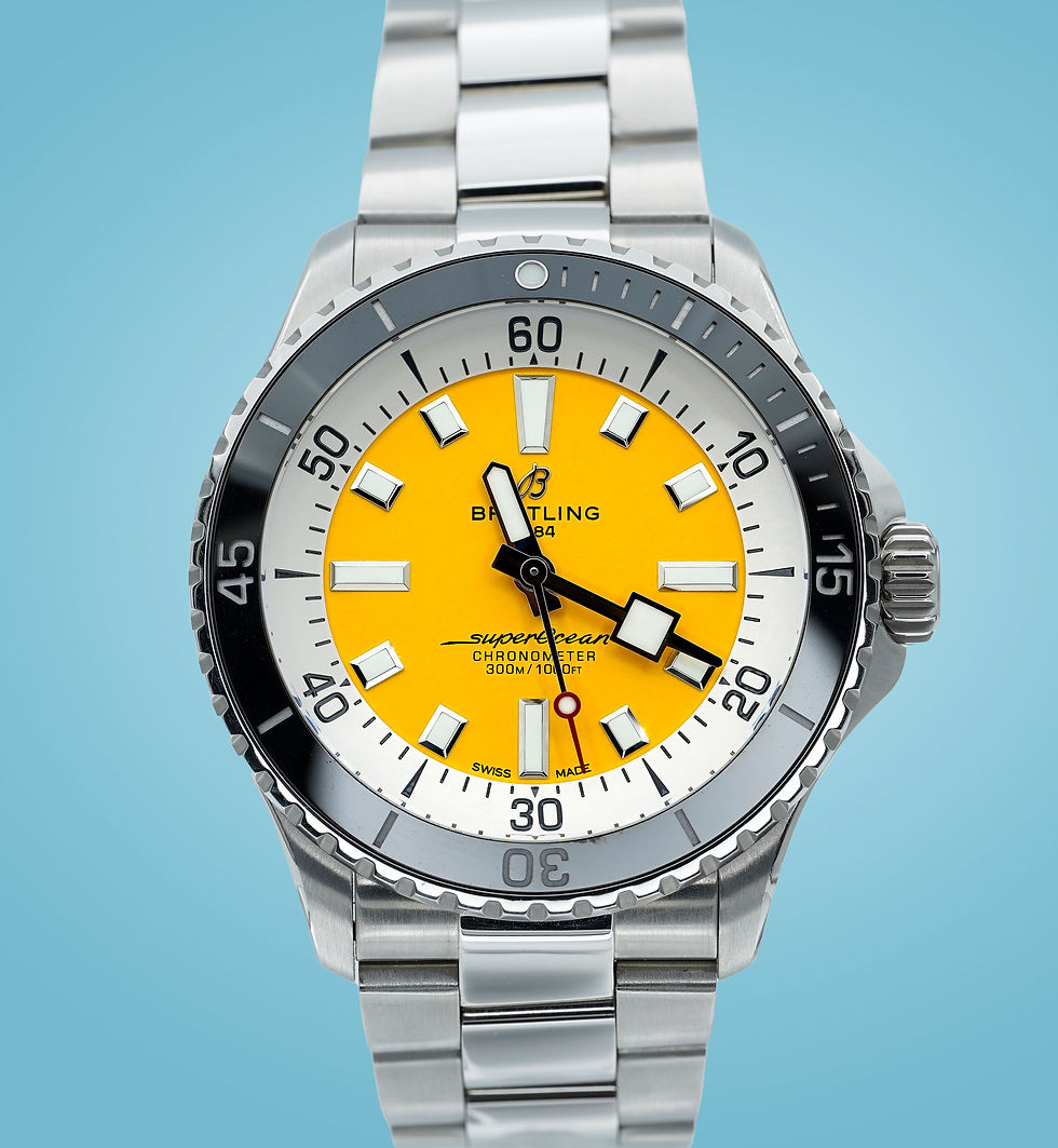 Breitling Superocean 42 “Boutique” Yellow Dial Stainless Steel A17375211I1A1!