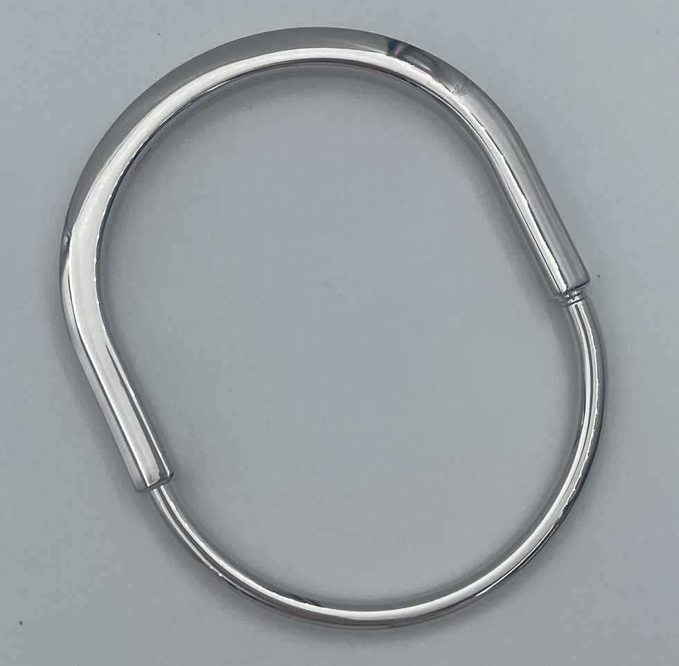 Thumbnail: Tiffany & CO. Lock Bangle Bracelet 18K White Gold XL $7,700 MSRP
