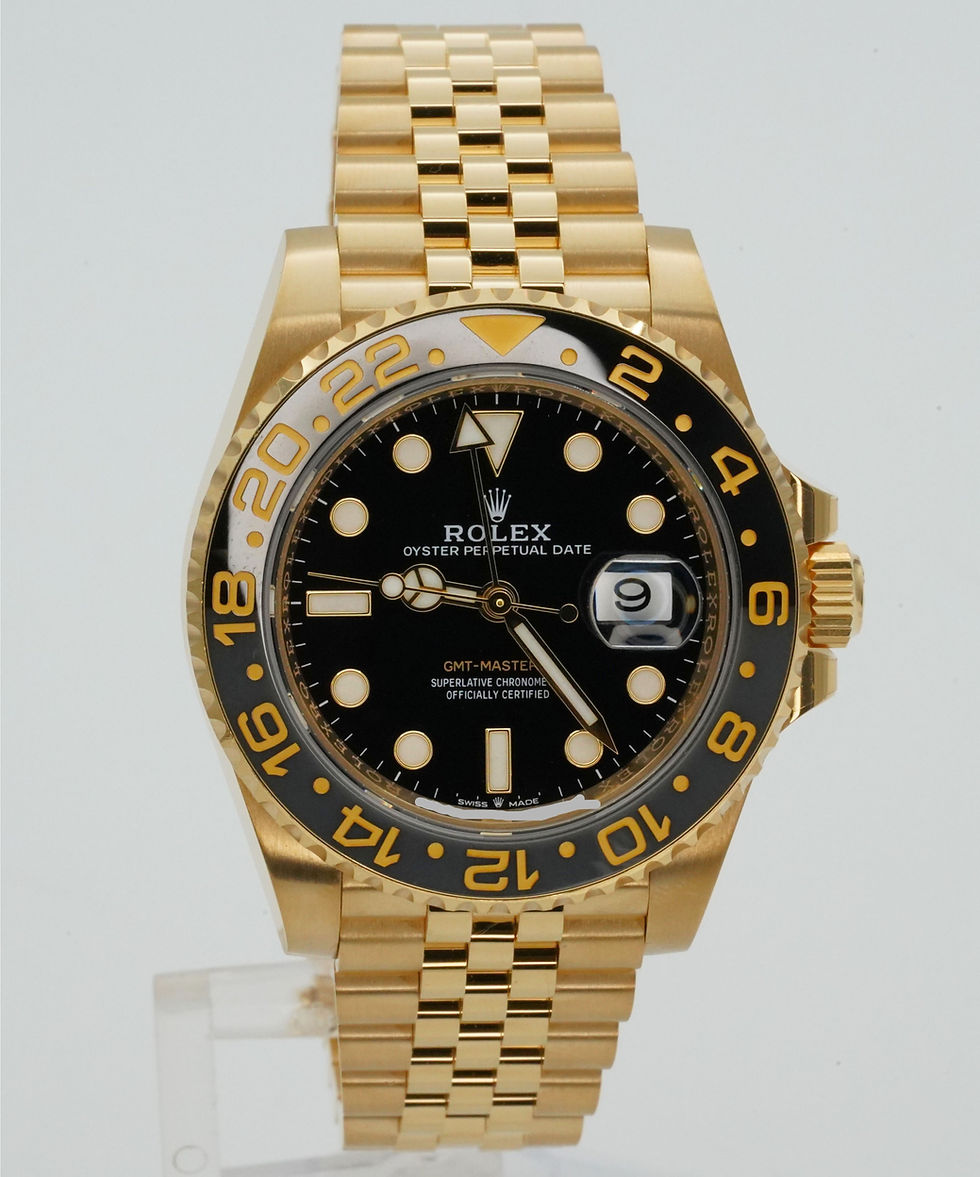 Thumbnail: ROLEX GMT-Master II 126718GRNR 18K Yellow Gold Jubilee Black Dial 2023 B/P!