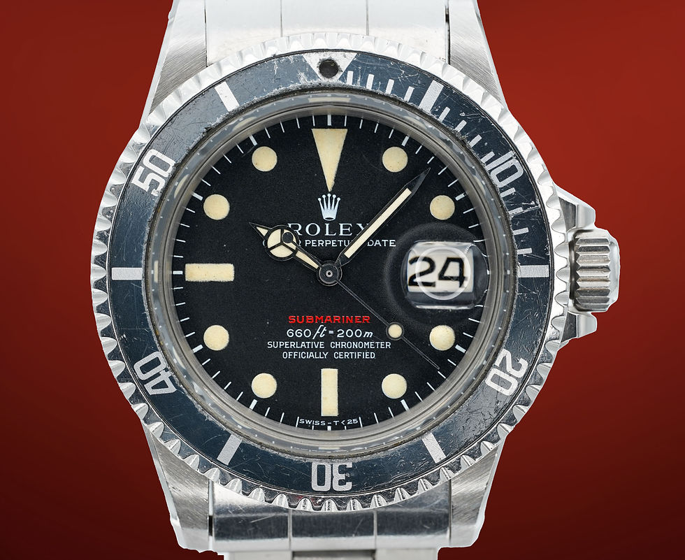 1971 Rolex 1680 RED Submariner MK 4 Dial Stainless Steel!