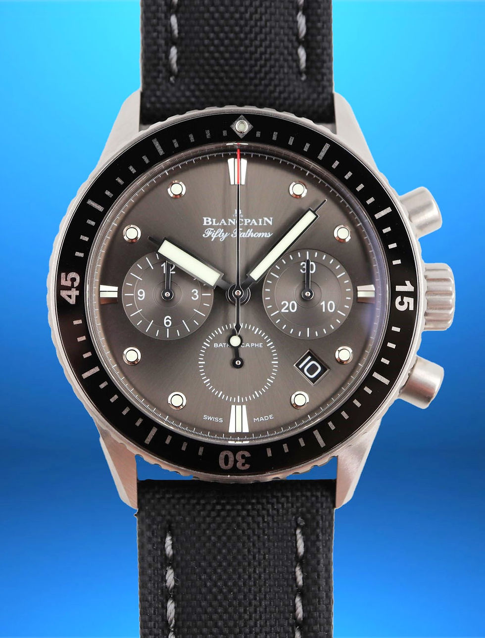 Thumbnail: Blancpain Fifty Fathoms Bathyscaphe 43mm 5200-1110-B52A BOX/PAPERS!