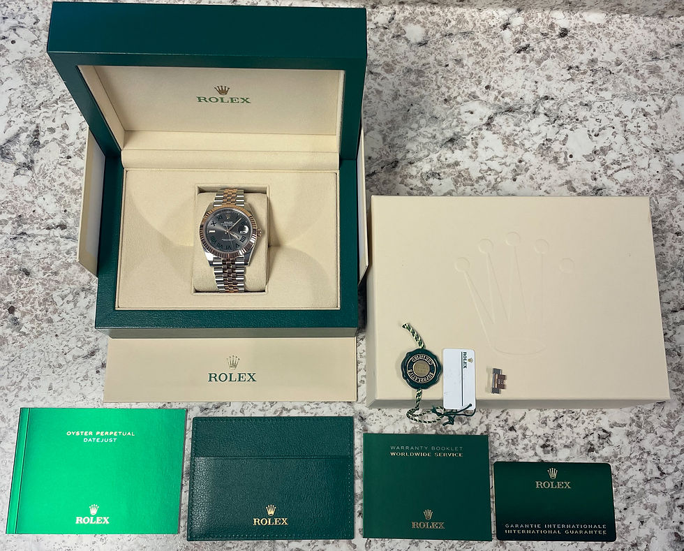 Thumbnail: 2023 Rolex Datejust Wimbledon Rose Gold Wimbledon 41mm 126331 BOXES/PAPERS/MINT!