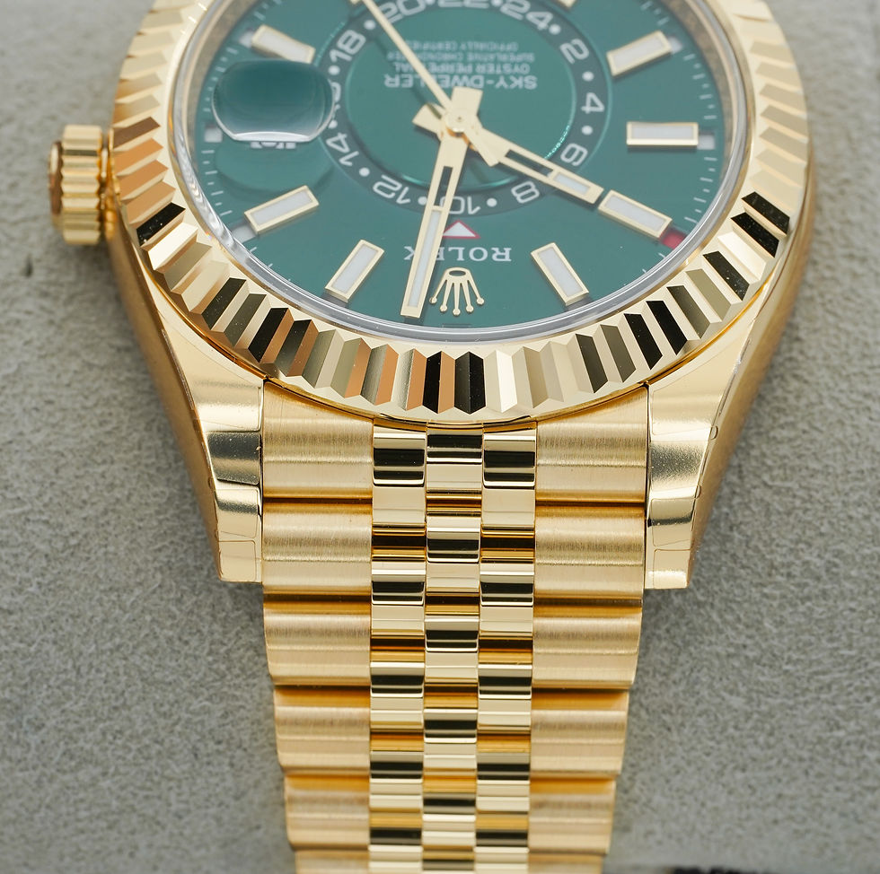Thumbnail: 2026 Rolex Sky-Dweller 42mm 336938 18K Yellow Gold Jubilee Green Dial