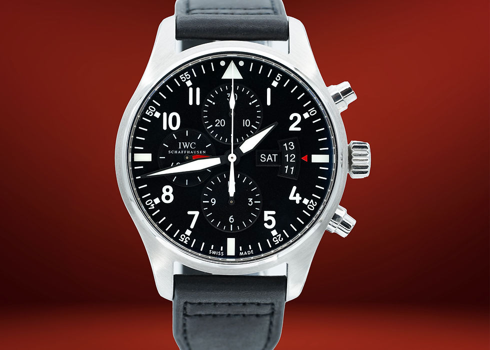 IWC Pilot Watch Chronograph IW377701 43mm Stainless Steel Black Dial BOX/PAPERS