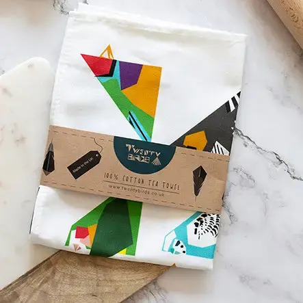 Tropical Birds tea towel - TwentyBirds