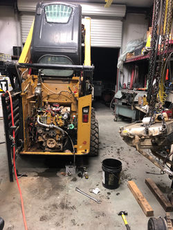 skid steer engine swing to replace fuel 