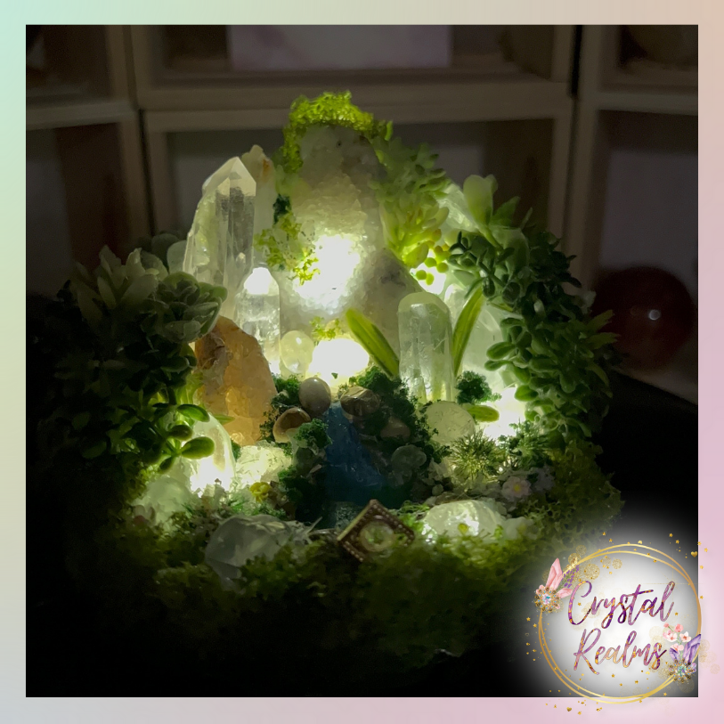 Miniature : Luminous Waterfall Crystal Garden