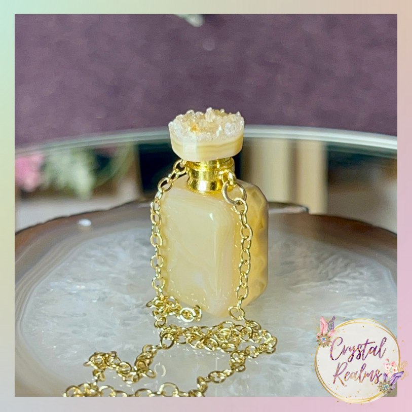 Miniaturbild: Agate Druzy Perfume Bottle Pendant