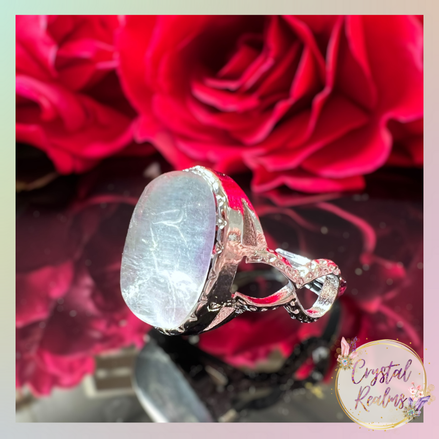 縮圖：Rainbow Fluorite Crystal Ring