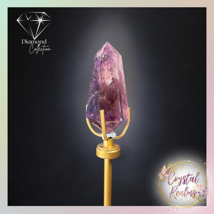 Thumbnail: Purple Amethyst Facet Diamond Cut DT Crystal