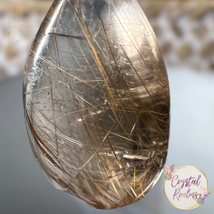Miniatura: Smokey Quartz Pendant with Golden Rutile