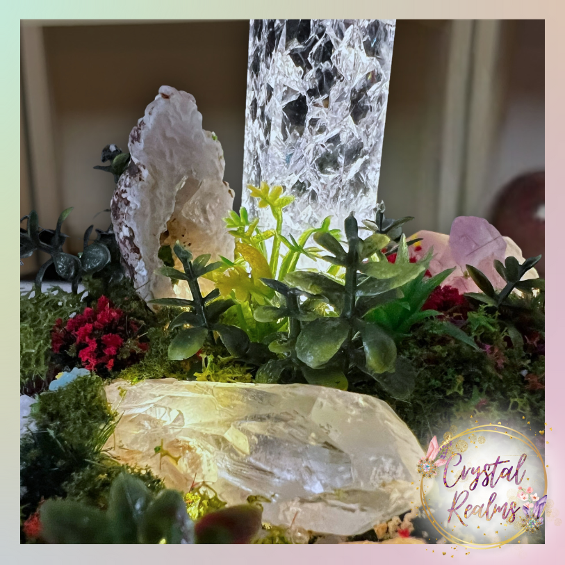 Miniatura: Luminous Crackle Quartz Crystal Garden