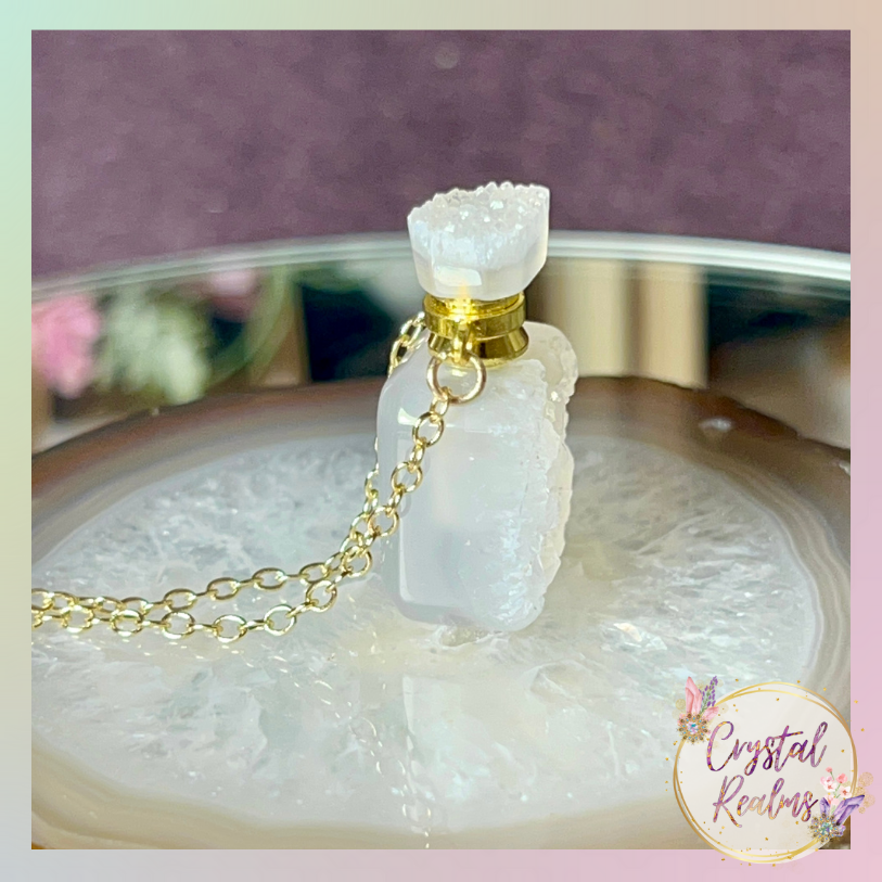 Μικρογραφία: Agate Druzy Perfume Bottle Pendant