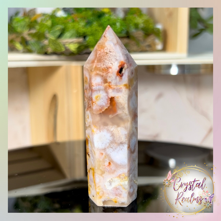 Thumbnail: Carnelian Flower Agate Tower
