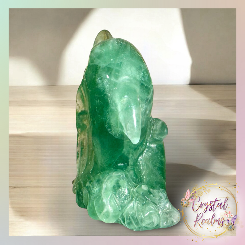 Thumbnail: Green Fluorite Dolphin Carving