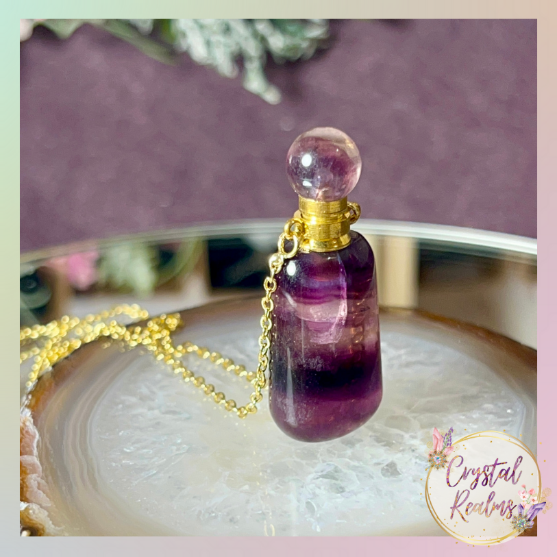 Miniatura: Rainbow Fluorite Perfume Bottle Pendant
