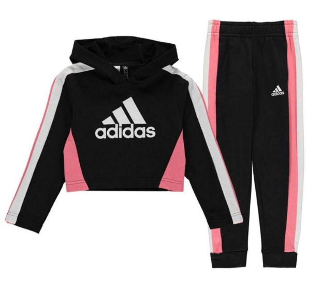 Adidas Crop Hoodie Tracksuit Junior Girls