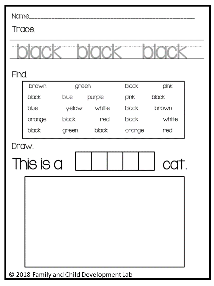 Color Posters and Activities for Preschool