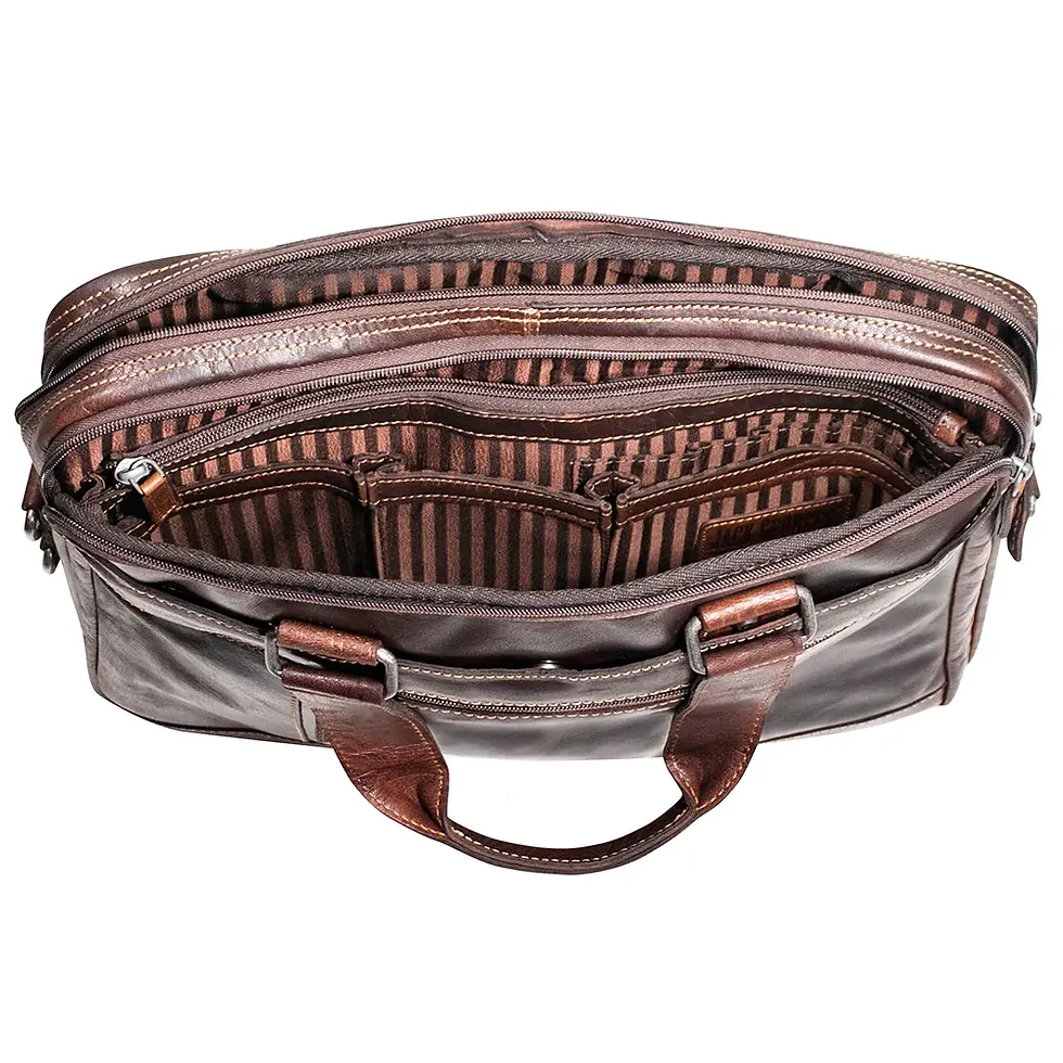 Thumbnail: Jack Georges Voyager Slim Zippered Briefcase