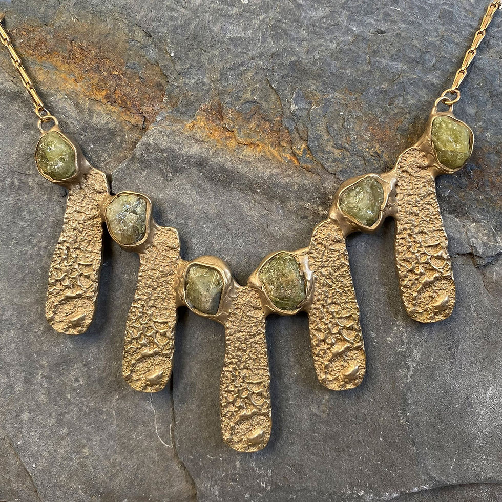 Thumbnail: Emilie Shapiro Lichen Green Garnet Necklace