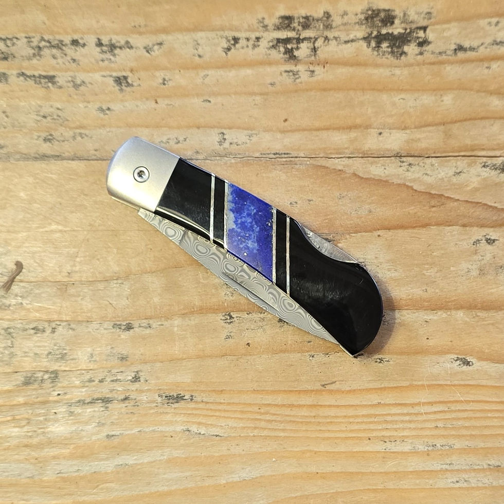 Thumbnail: Santa Fe Stoneworks Titanium Damascus 3" Lockback Knife