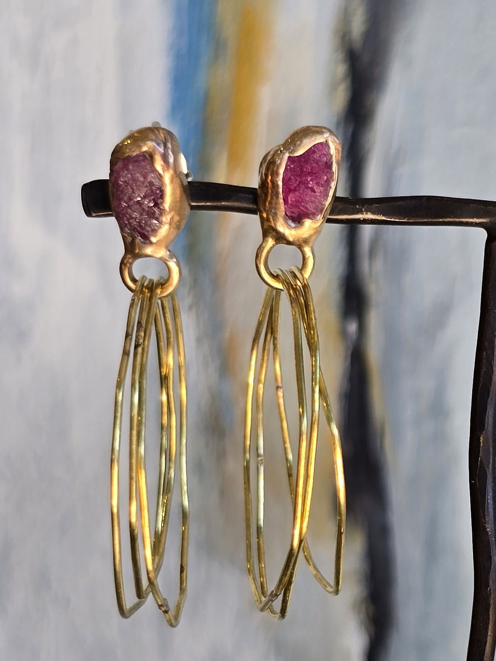 Thumbnail: Emilie Shapiro Ruby Guardian Hoop Earrings