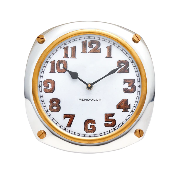 Pendulux Aluminum Pershing Wall Clock GlassBoat