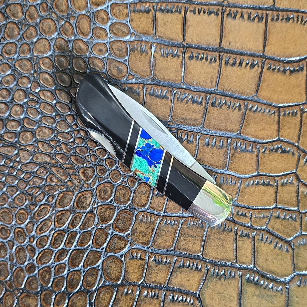 Thumbnail: Santa Fe Stoneworks Titanium Damascus 3" Lockback Knife