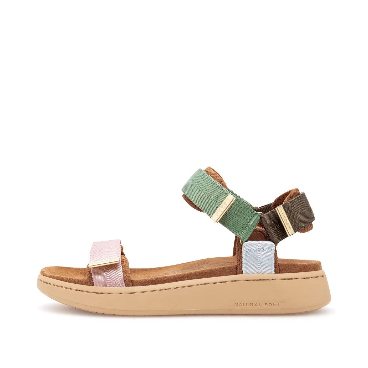 Woden Line Sandal in Algae Multi