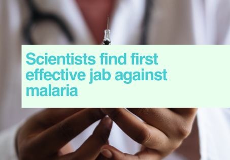 First effective jab for malaria