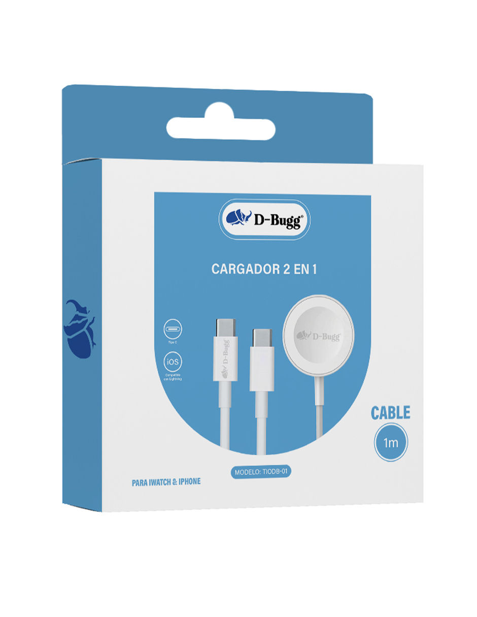 Miniatura: Cable cargador iwatch 2 en 1 entrada tipo c o lightning
