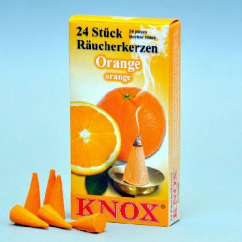 #013-200 - Famous KNOX Brand "Orange" Incense Cones - Box of 24