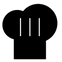 Chef's hat - v3 (black, no background2).