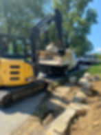 Hardscaping boulder wall in Berks County 
