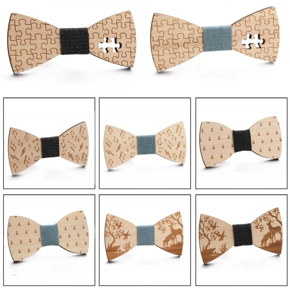 Gentleman's Statement Wear: Handmade Wooden Bowties
