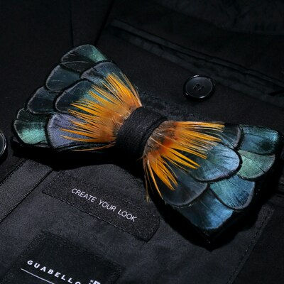 Thumbnail: Exquisite Hand Made Feather  Bowtie Gift Box Set