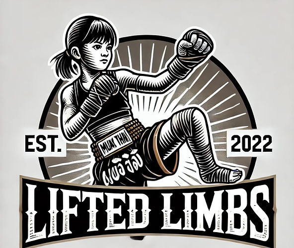 DALL·E 2025-02-12 20.32.03 - A powerful logo design for 'Lifted Limbs' featuring a young g