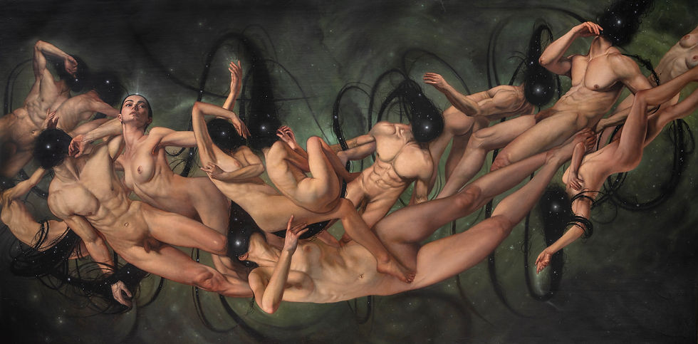 Abyss of Souls, oil on canvas, 100x200cm