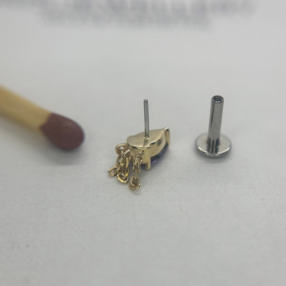 Thumbnail: Junipurr Fuji Amethyst CZ 14kt Yellow Gold