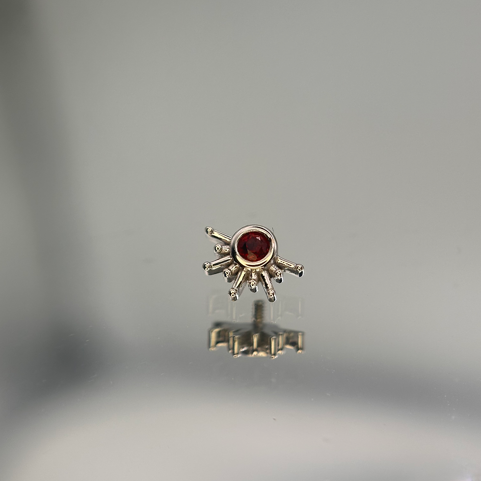 Thumbnail: BVLA Live to Tell Genuine Garnet 14kt White Gold
