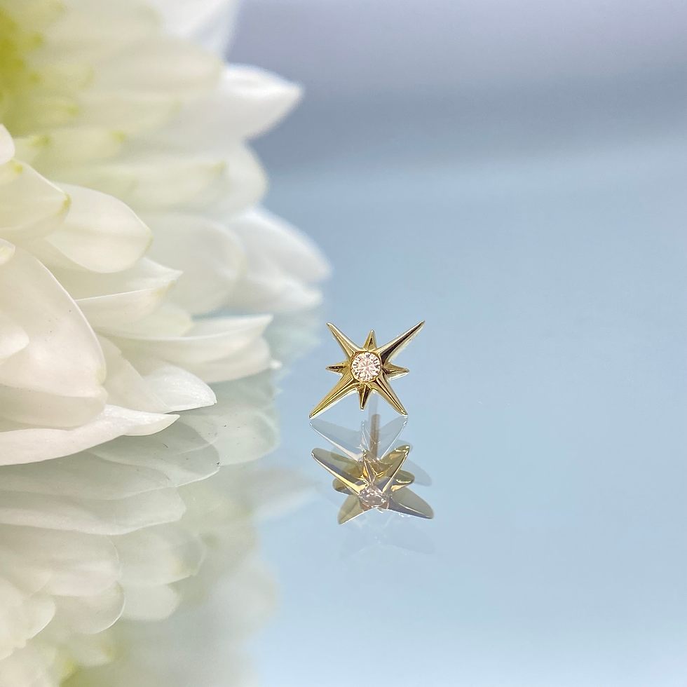 Thumbnail: Junipurr 8mm Stella 14kt Yellow Gold