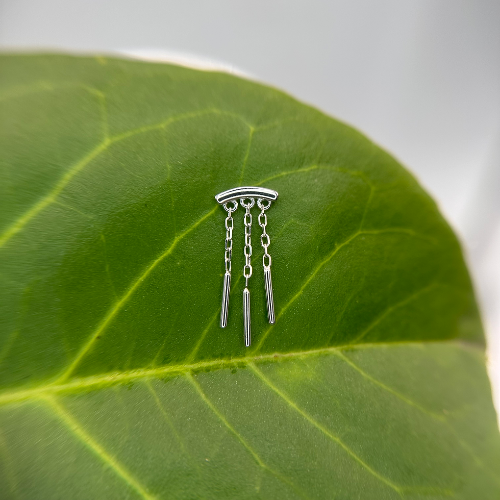 Thumbnail: Modern Mood Triple Wind Chime 14kt White Gold