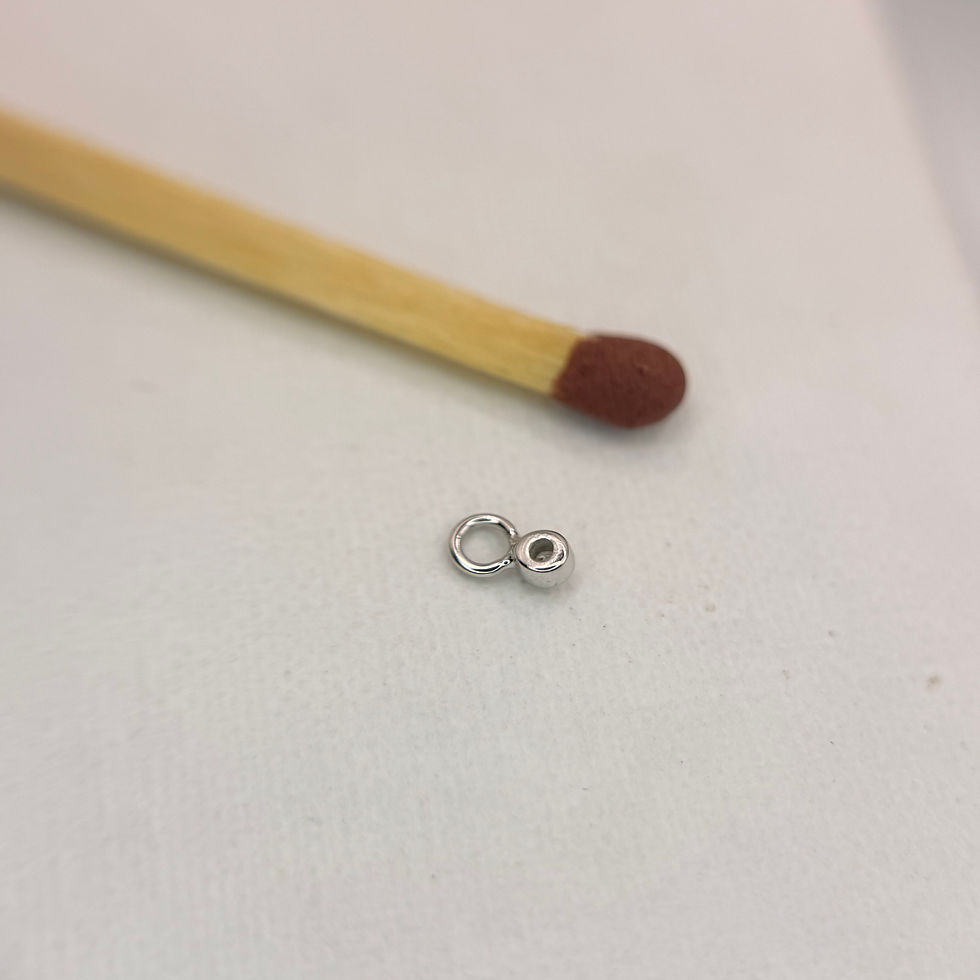 Thumbnail: Modern Mood Tiny Bezel Genuine Diamond Charm 14kt White Gold
