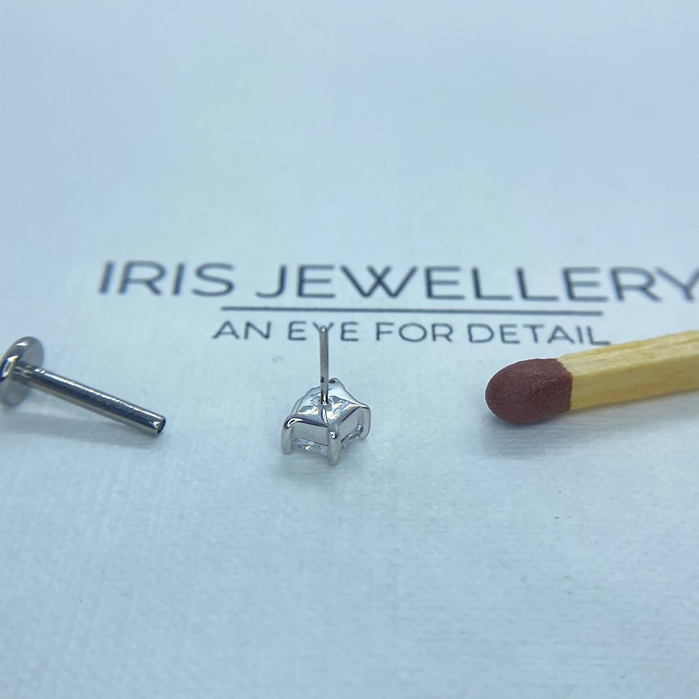 Thumbnail: Buddha Jewelry Organics Elicit Clear CZ 14kt White Gold
