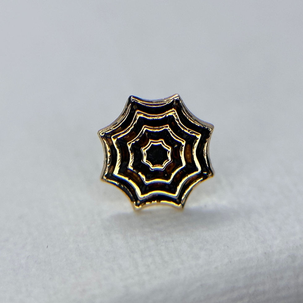 Thumbnail: Body Gems Spider Web 14kt Yellow Gold