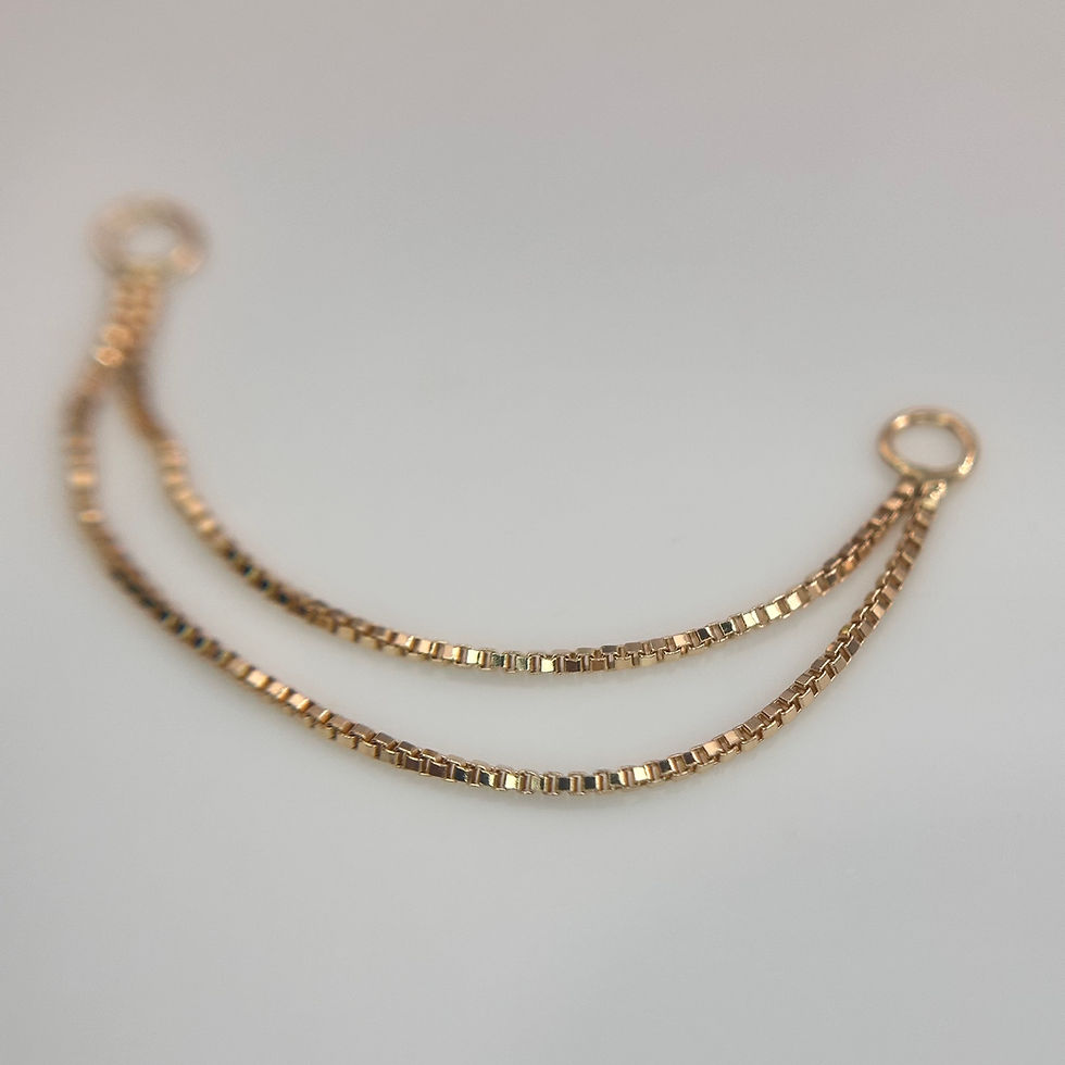 Thumbnail: Invictus 2 Tier Box Chain 14kt Yellow Gold