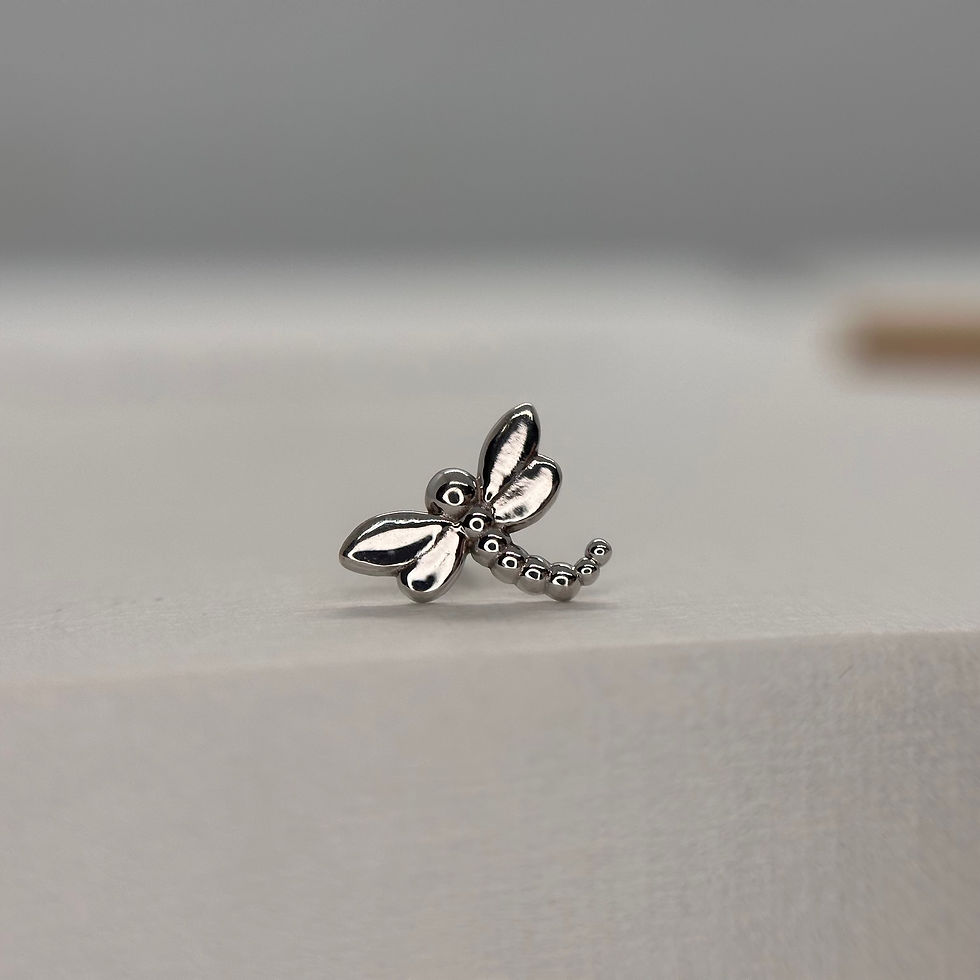Thumbnail: Body Gems Dragon Fly 14kt White Gold