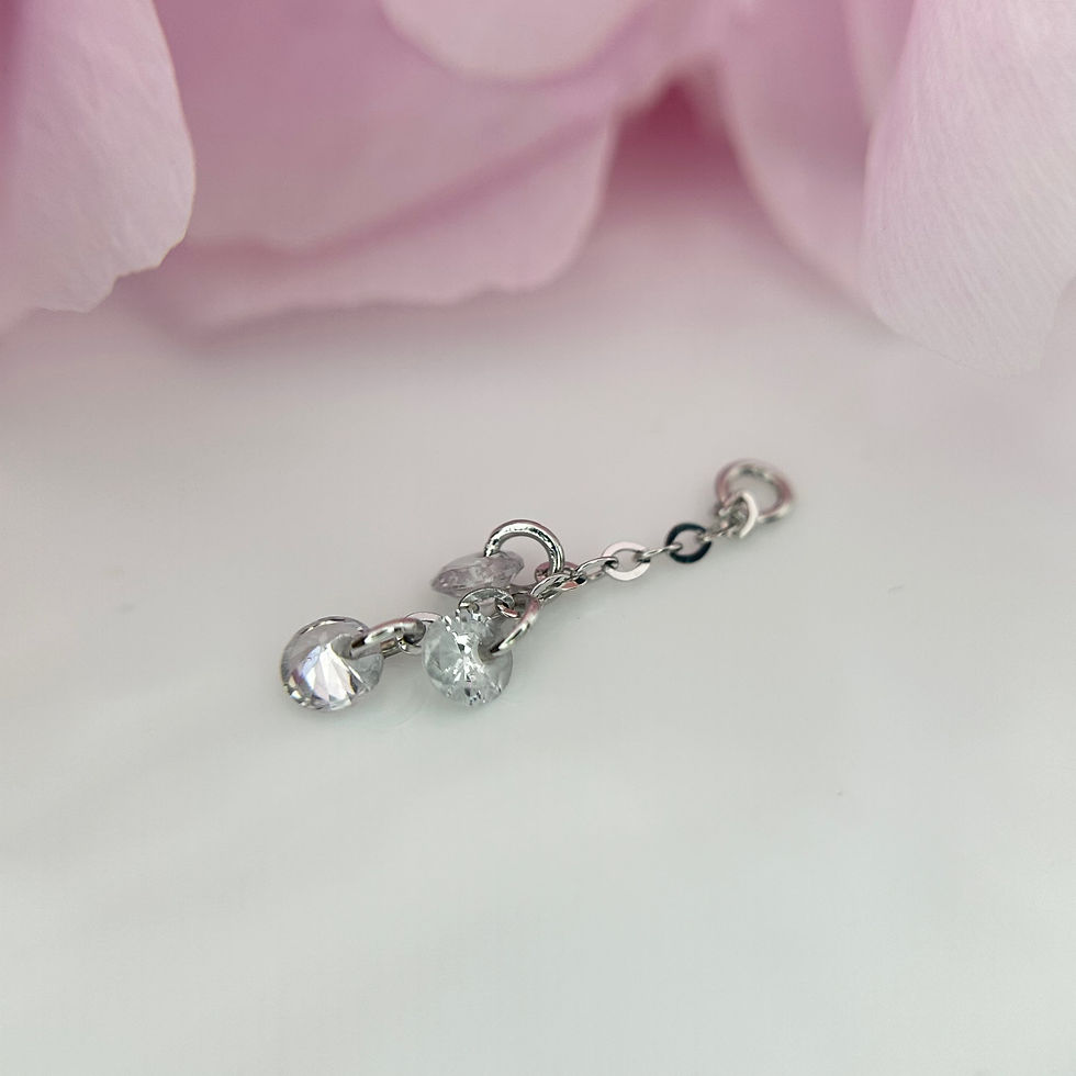 Thumbnail: Ember Cry Baby Charm 14k White Gold