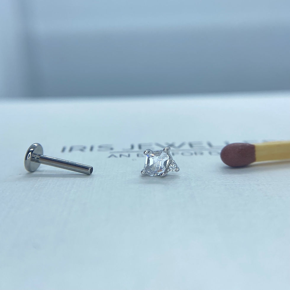 Thumbnail: Buddha Jewelry Organics Elicit Clear CZ 14kt White Gold
